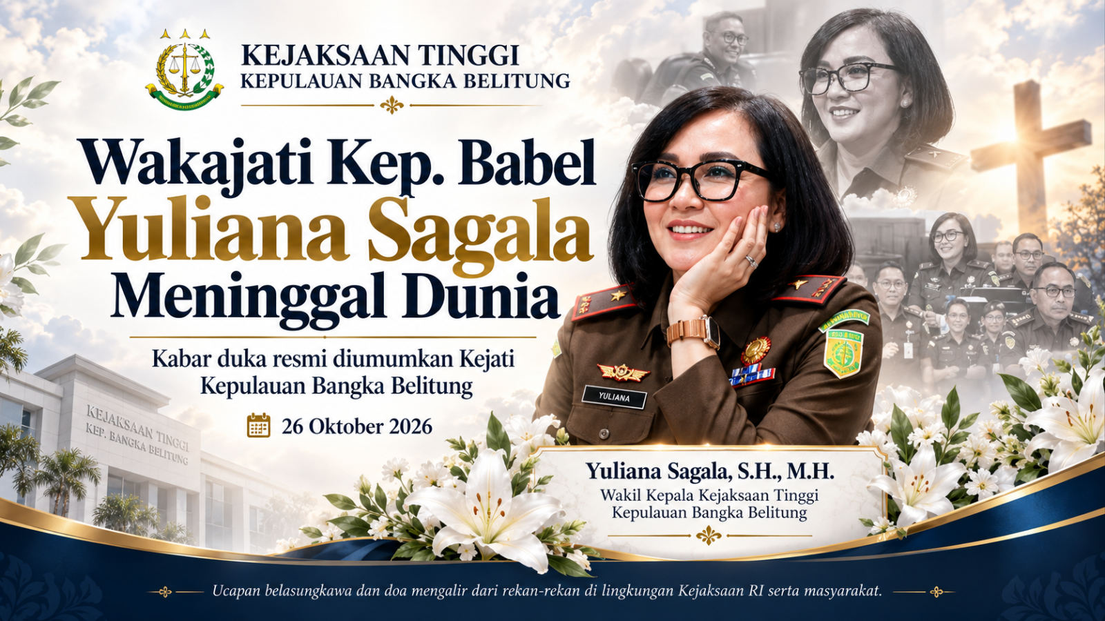 Wakajati Bangka Belitung Yuliana Sagala Meninggal Dunia di Jakarta, Sempat Berjuang Melawan Sakit Selama 6 Bulan